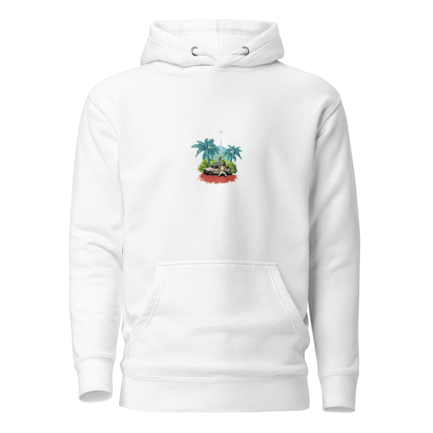 PUBG-DROP PIXEL ART UNISEX-KAPUZENPULLOVER GAMEXMORE Weiß S 