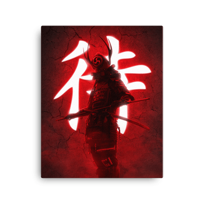 SAMURAI LEINWAND - RED WARRIOR GAMEXMORE 16″×20″ 